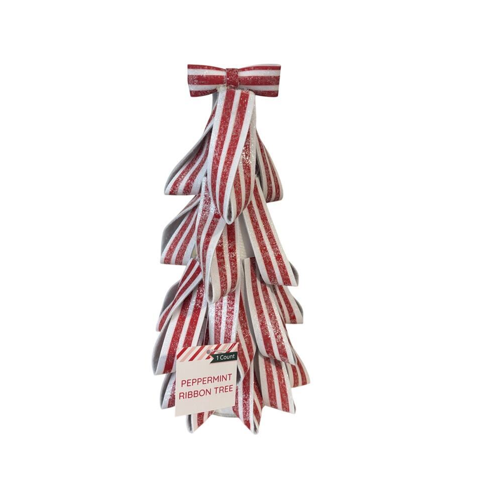 Peppermint Ribbon Holiday Tree Decor